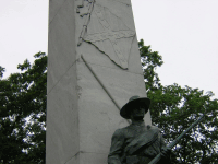 Notice broken shaft on monument