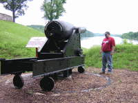 Notice the ground and how the cannon was turned