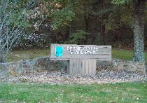 Main sign for the park entrance