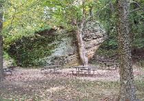Large rock formation named after its shape