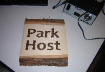Park Host sign